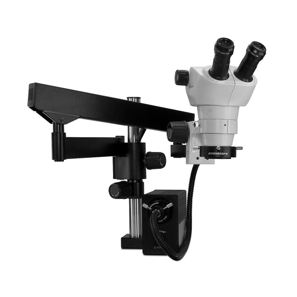 NZ Stereo Zoom Microscope With Fiber-Optic LED On Hd Articulating Arm
